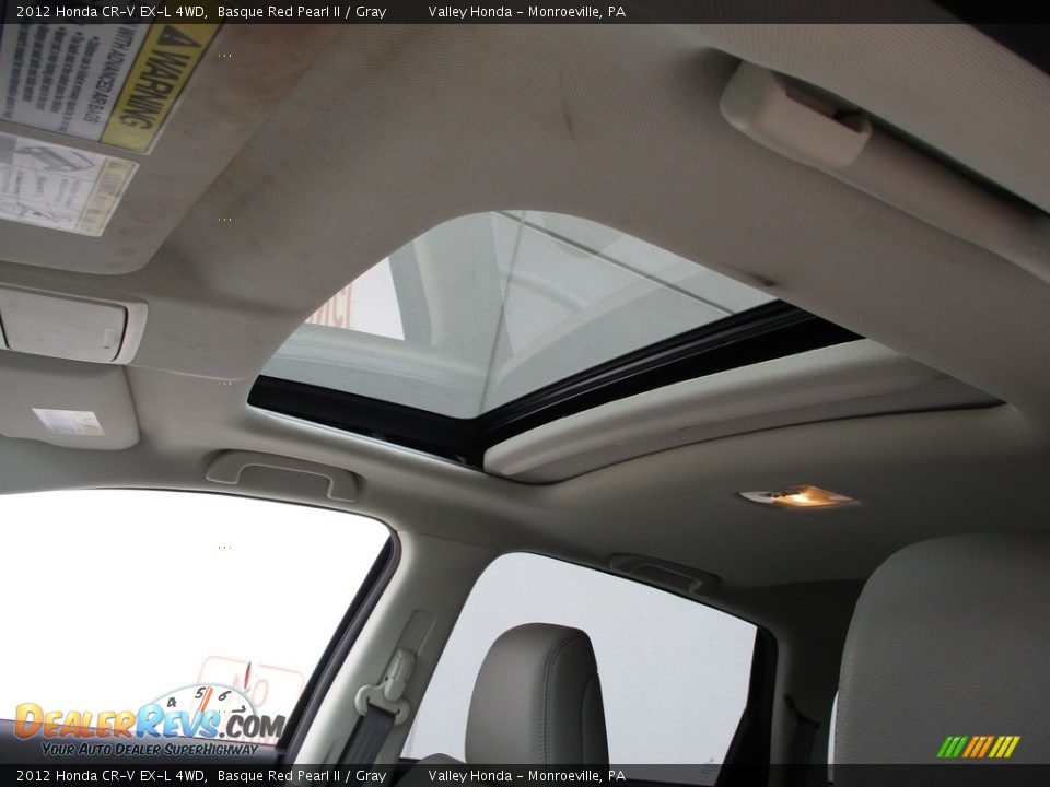 2012 Honda CR-V EX-L 4WD Basque Red Pearl II / Gray Photo #13