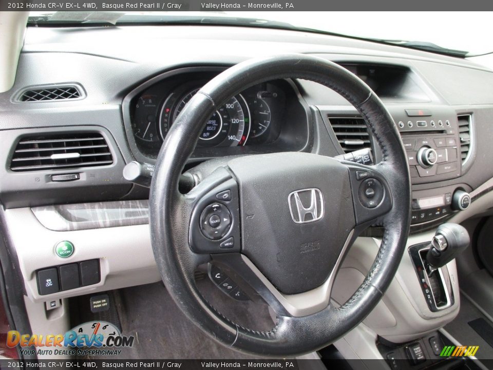 2012 Honda CR-V EX-L 4WD Basque Red Pearl II / Gray Photo #14