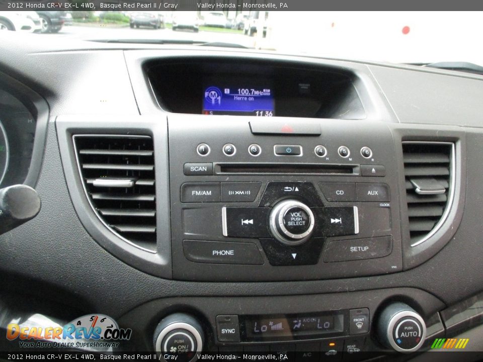 2012 Honda CR-V EX-L 4WD Basque Red Pearl II / Gray Photo #15