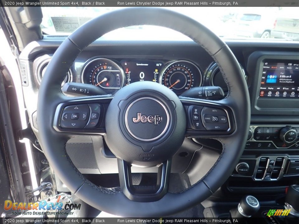 2020 Jeep Wrangler Unlimited Sport 4x4 Black / Black Photo #20