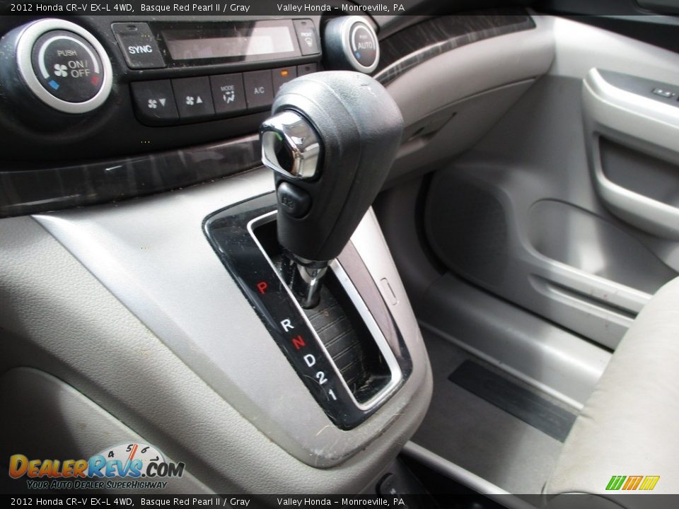 2012 Honda CR-V EX-L 4WD Basque Red Pearl II / Gray Photo #17