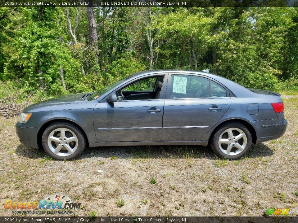 2009 Hyundai Sonata SE V6 Slate Blue / Gray Photo #2