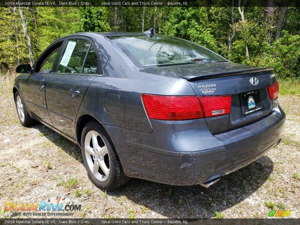 2009 Hyundai Sonata SE V6 Slate Blue / Gray Photo #3