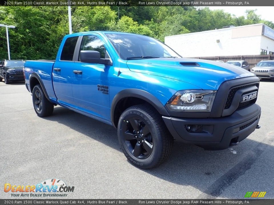 2020 Ram 1500 Classic Warlock Quad Cab 4x4 Hydro Blue Pearl / Black Photo #3