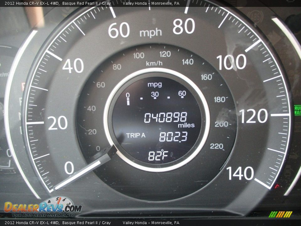 2012 Honda CR-V EX-L 4WD Basque Red Pearl II / Gray Photo #20