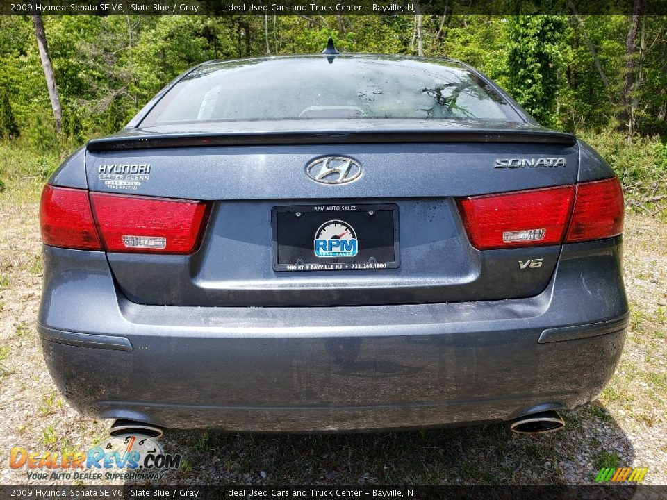2009 Hyundai Sonata SE V6 Slate Blue / Gray Photo #4