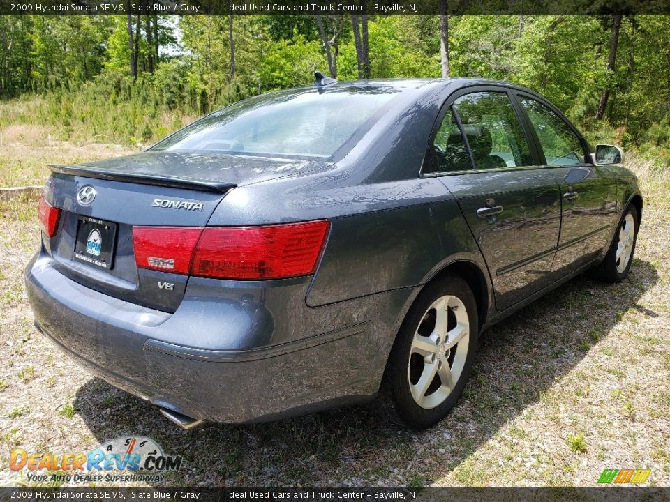 2009 Hyundai Sonata SE V6 Slate Blue / Gray Photo #5