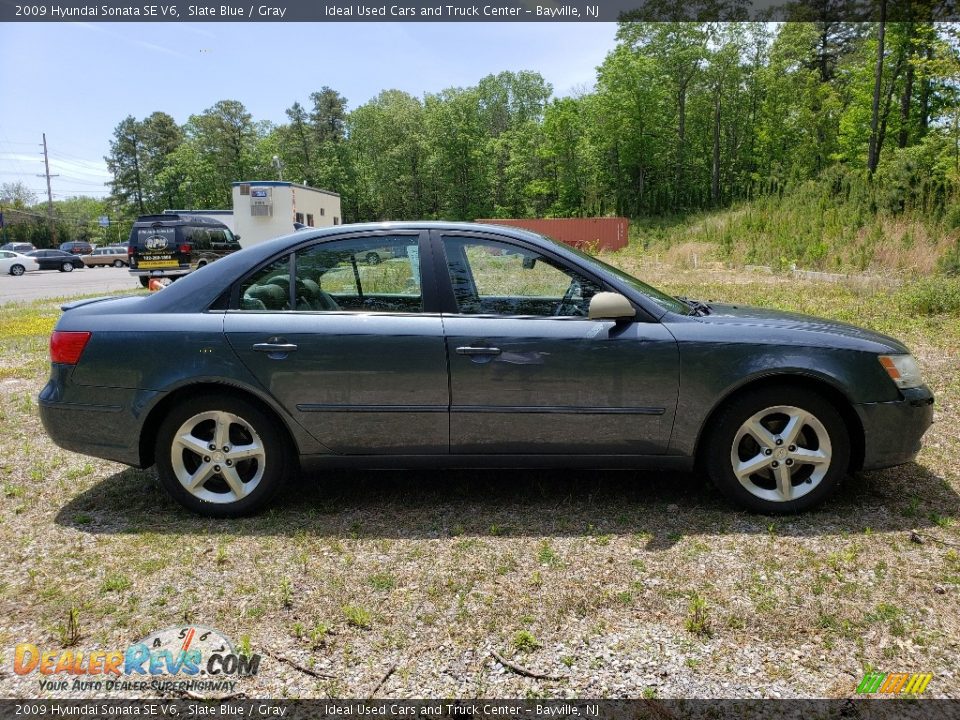 2009 Hyundai Sonata SE V6 Slate Blue / Gray Photo #6