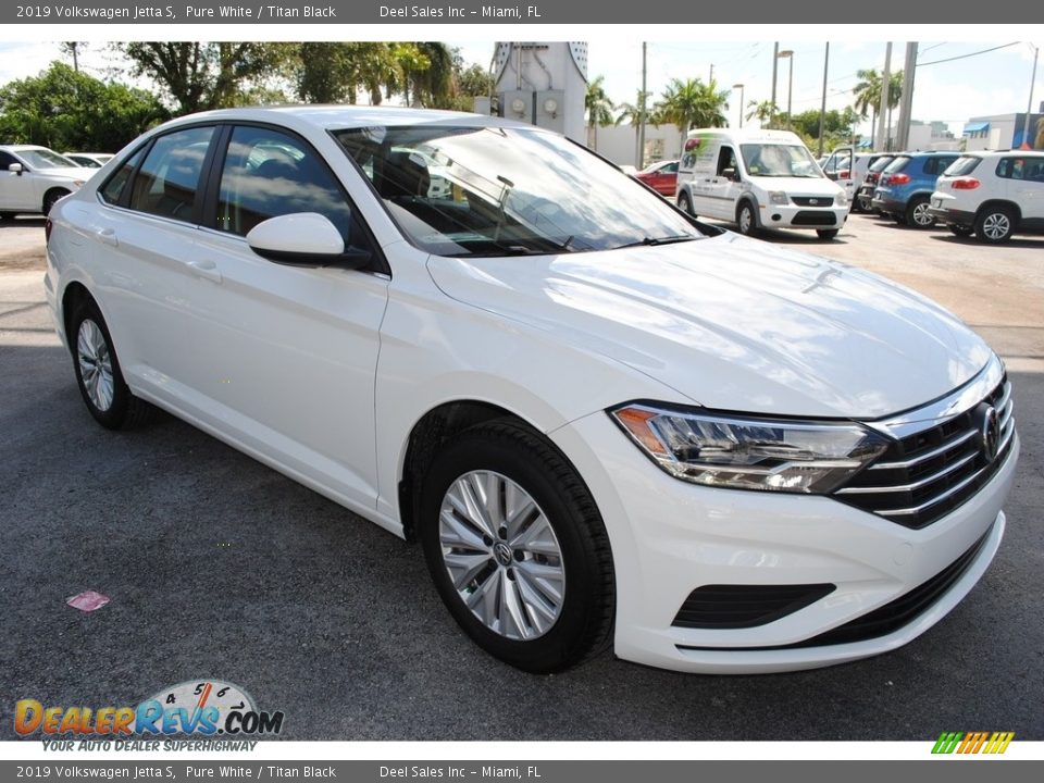 2019 Volkswagen Jetta S Pure White / Titan Black Photo #2