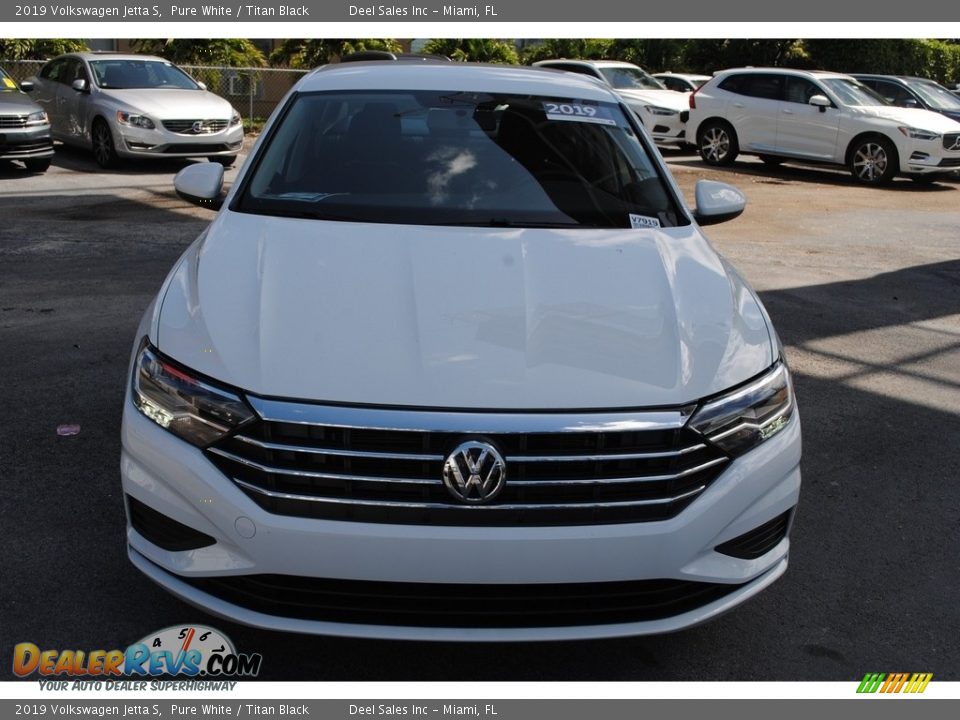 2019 Volkswagen Jetta S Pure White / Titan Black Photo #3