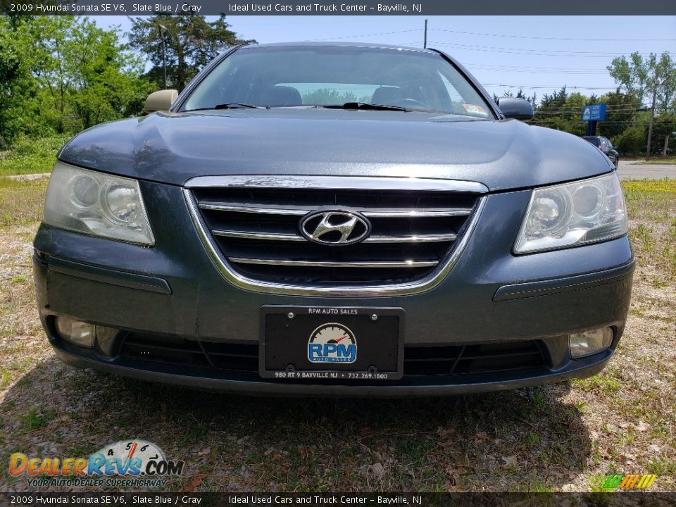 2009 Hyundai Sonata SE V6 Slate Blue / Gray Photo #8