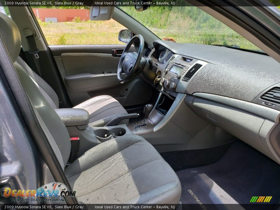 2009 Hyundai Sonata SE V6 Slate Blue / Gray Photo #10