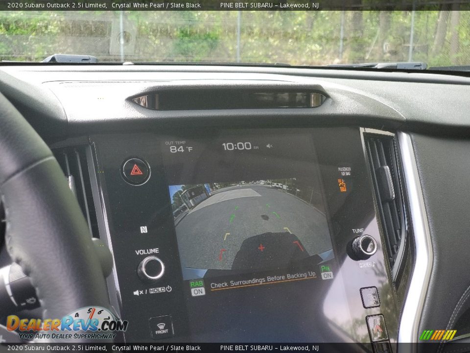 2020 Subaru Outback 2.5i Limited Crystal White Pearl / Slate Black Photo #10