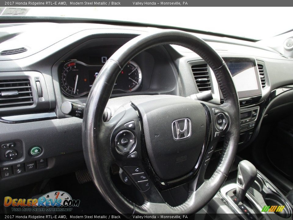 2017 Honda Ridgeline RTL-E AWD Modern Steel Metallic / Black Photo #14