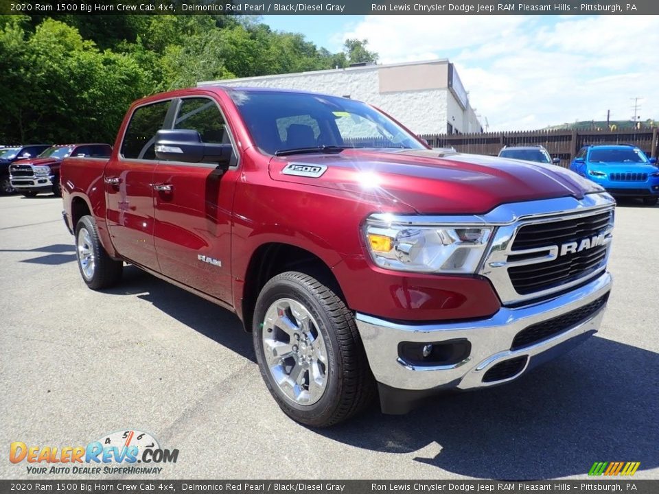 2020 Ram 1500 Big Horn Crew Cab 4x4 Delmonico Red Pearl / Black/Diesel Gray Photo #3