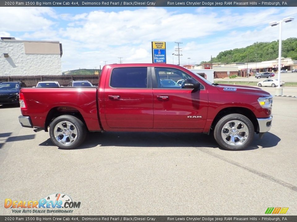 2020 Ram 1500 Big Horn Crew Cab 4x4 Delmonico Red Pearl / Black/Diesel Gray Photo #4