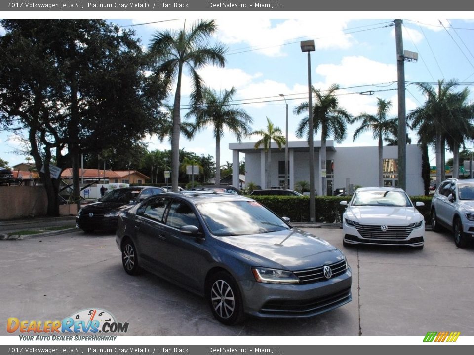 2017 Volkswagen Jetta SE Platinum Gray Metallic / Titan Black Photo #1