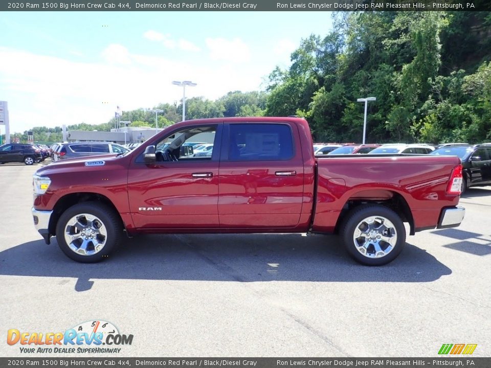 2020 Ram 1500 Big Horn Crew Cab 4x4 Delmonico Red Pearl / Black/Diesel Gray Photo #6