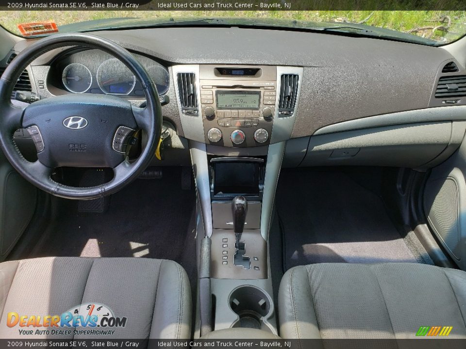 2009 Hyundai Sonata SE V6 Slate Blue / Gray Photo #24