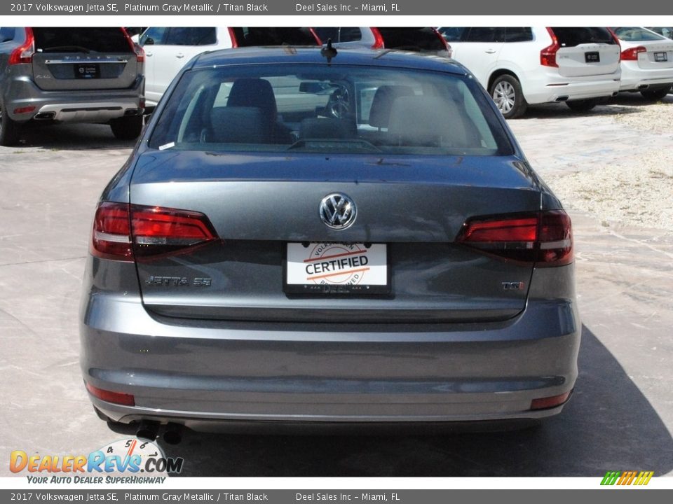 2017 Volkswagen Jetta SE Platinum Gray Metallic / Titan Black Photo #8