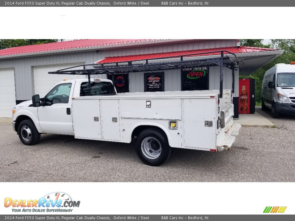 2014 Ford F350 Super Duty XL Regular Cab Dually Chassis Oxford White / Steel Photo #3