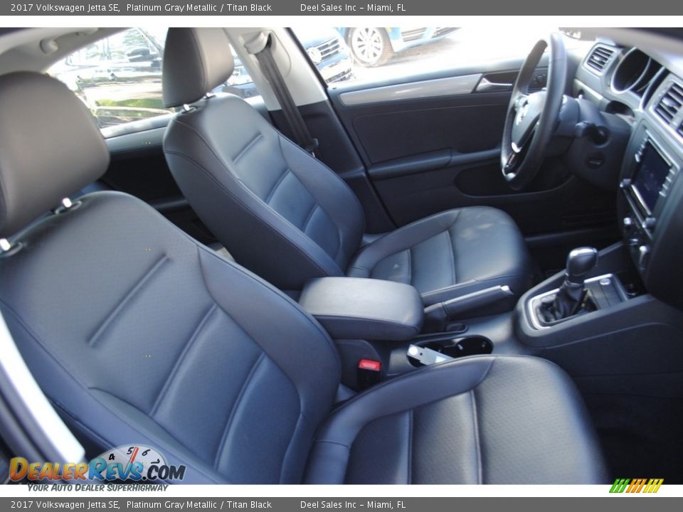 2017 Volkswagen Jetta SE Platinum Gray Metallic / Titan Black Photo #17
