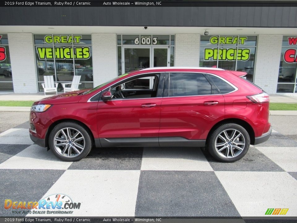 2019 Ford Edge Titanium Ruby Red / Ceramic Photo #1