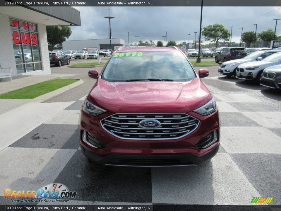 2019 Ford Edge Titanium Ruby Red / Ceramic Photo #2