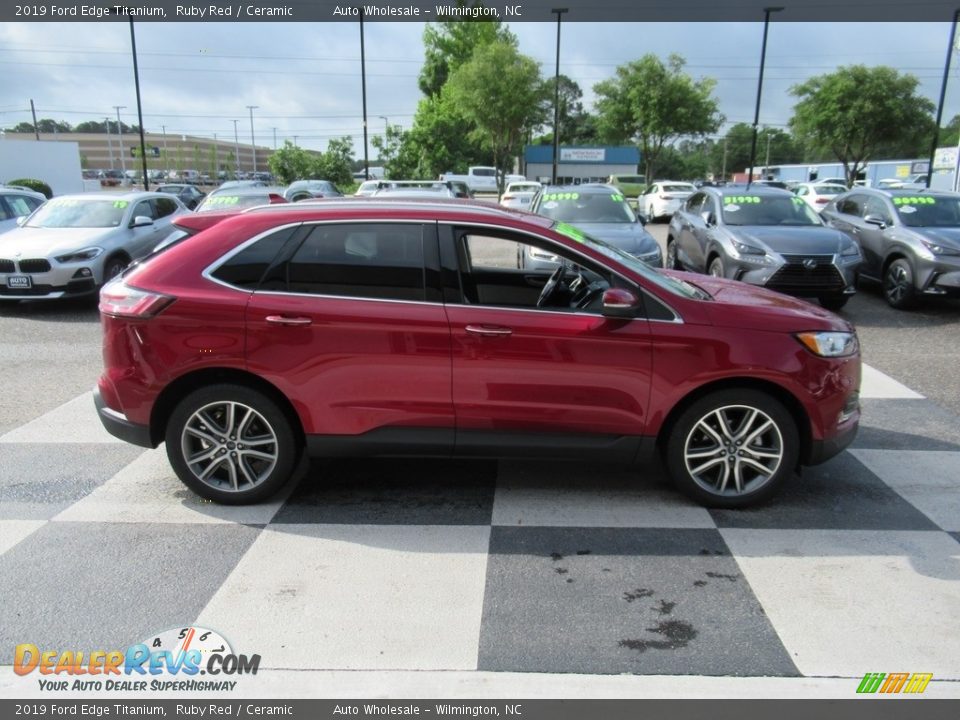 2019 Ford Edge Titanium Ruby Red / Ceramic Photo #3