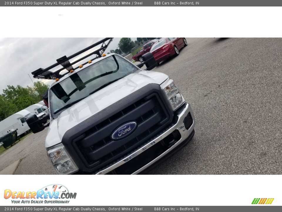 2014 Ford F350 Super Duty XL Regular Cab Dually Chassis Oxford White / Steel Photo #9