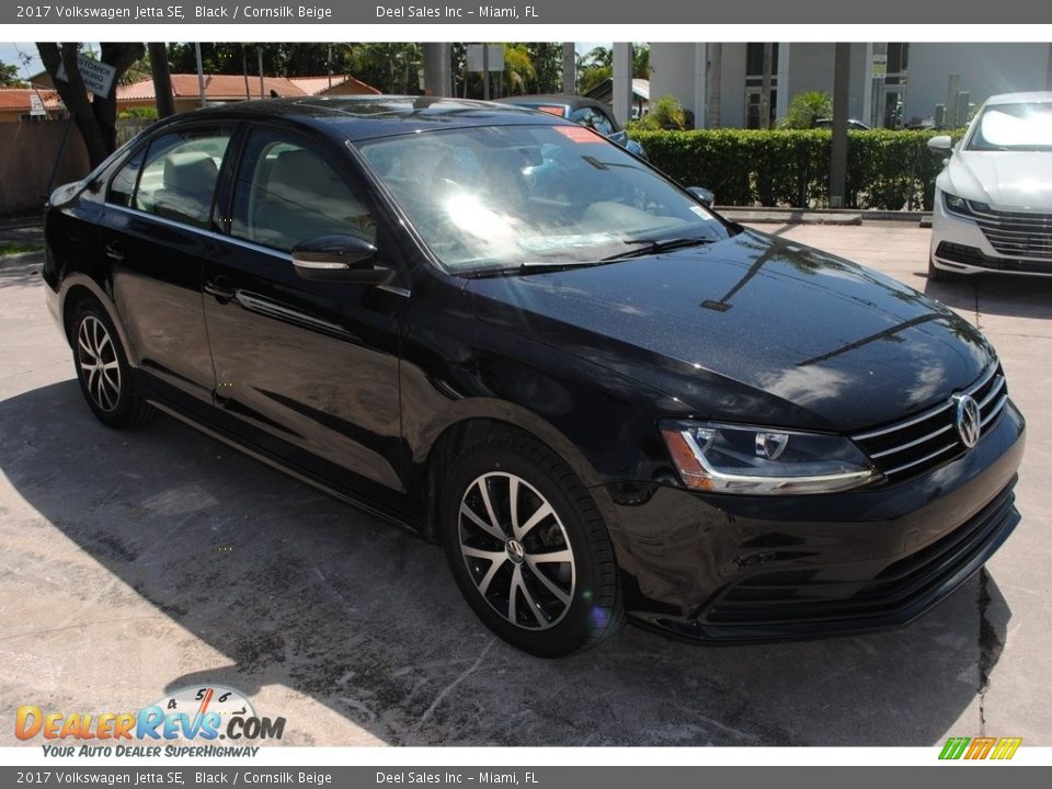 2017 Volkswagen Jetta SE Black / Cornsilk Beige Photo #2