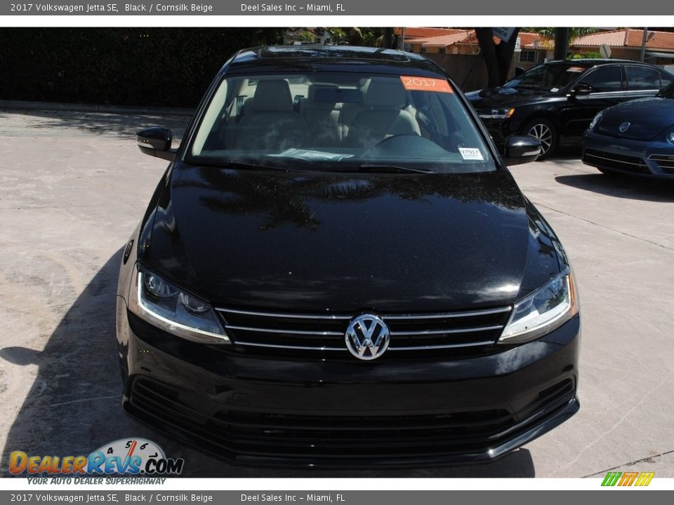 2017 Volkswagen Jetta SE Black / Cornsilk Beige Photo #3