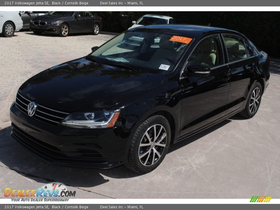 2017 Volkswagen Jetta SE Black / Cornsilk Beige Photo #4