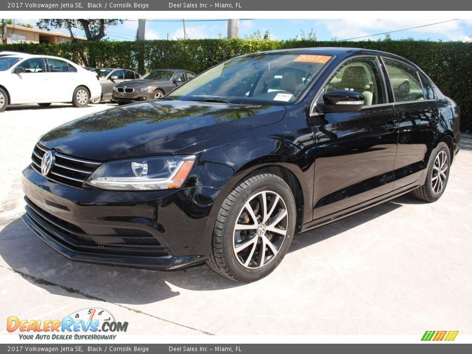 2017 Volkswagen Jetta SE Black / Cornsilk Beige Photo #5