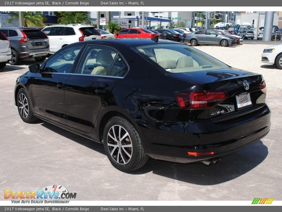 2017 Volkswagen Jetta SE Black / Cornsilk Beige Photo #6