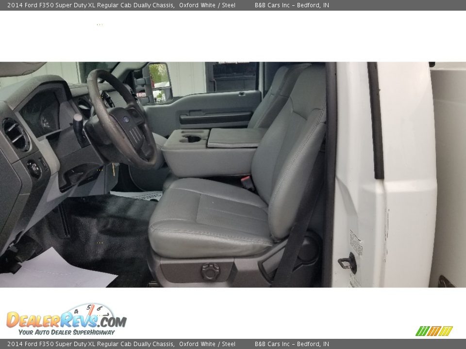 2014 Ford F350 Super Duty XL Regular Cab Dually Chassis Oxford White / Steel Photo #13