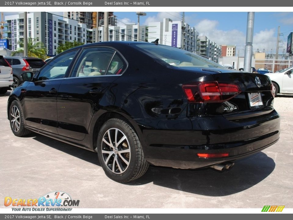 2017 Volkswagen Jetta SE Black / Cornsilk Beige Photo #7
