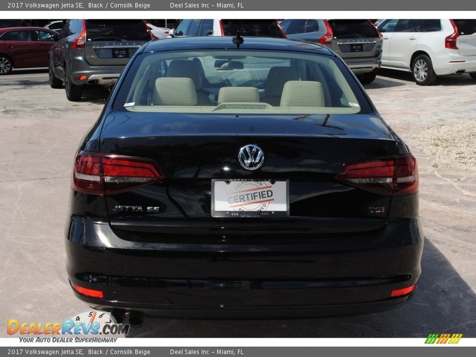 2017 Volkswagen Jetta SE Black / Cornsilk Beige Photo #8