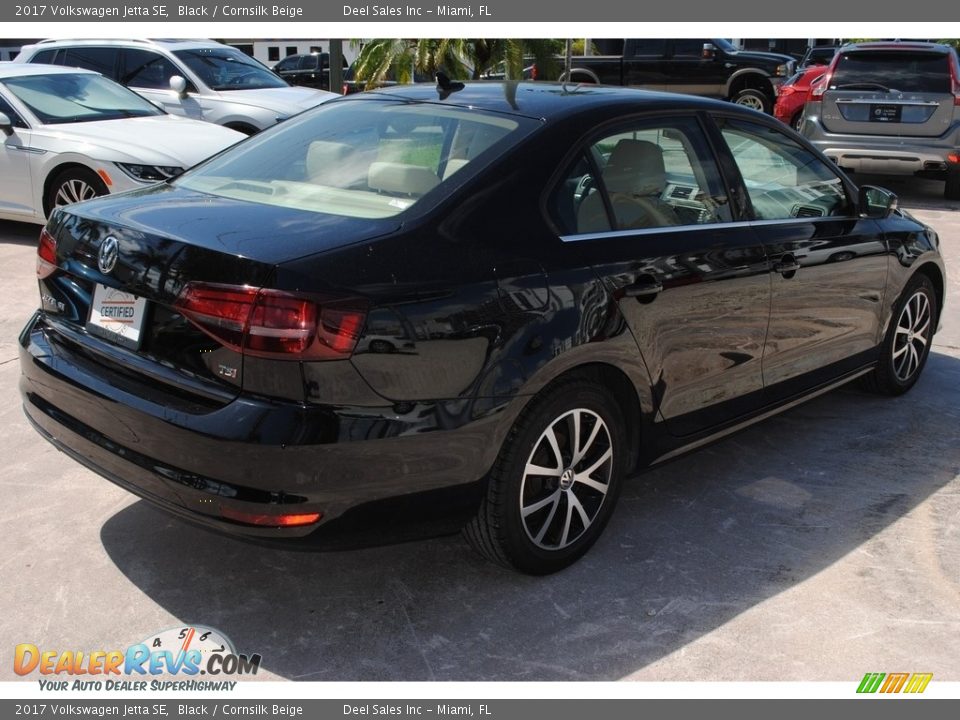 2017 Volkswagen Jetta SE Black / Cornsilk Beige Photo #9