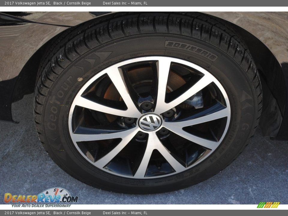 2017 Volkswagen Jetta SE Black / Cornsilk Beige Photo #11