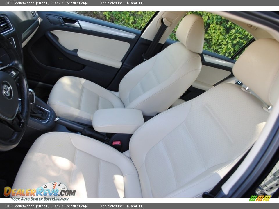 2017 Volkswagen Jetta SE Black / Cornsilk Beige Photo #13