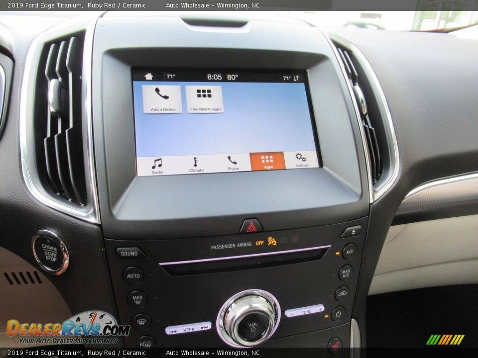 2019 Ford Edge Titanium Ruby Red / Ceramic Photo #17
