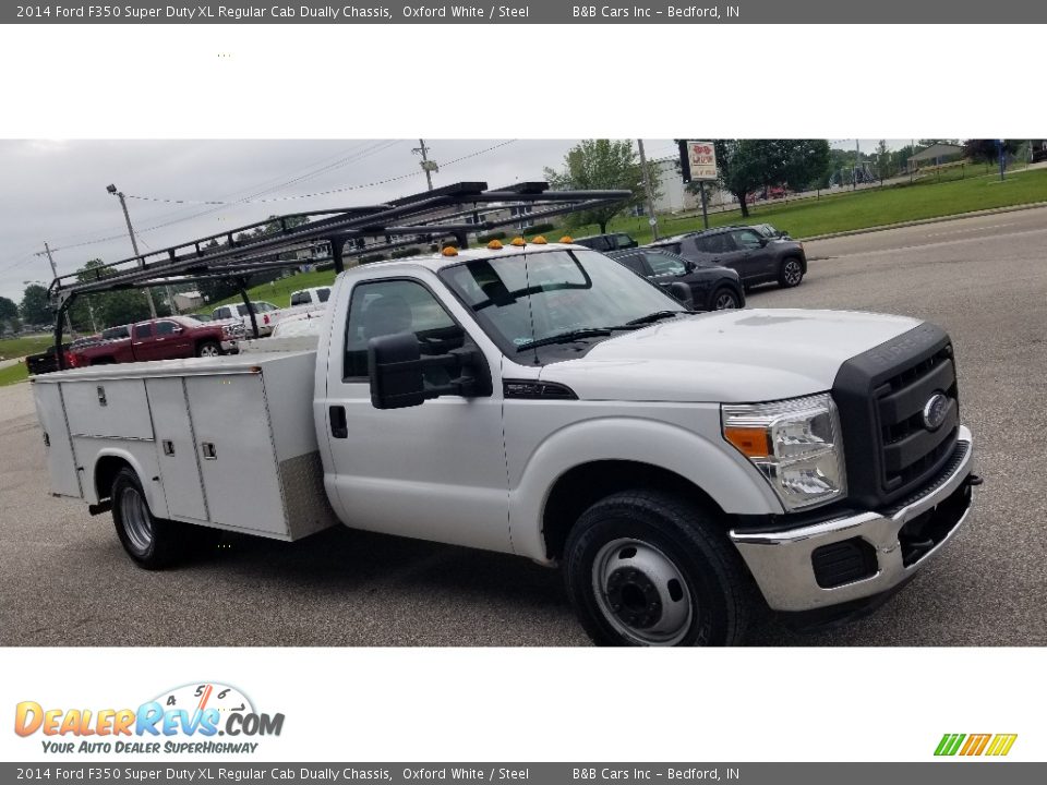 2014 Ford F350 Super Duty XL Regular Cab Dually Chassis Oxford White / Steel Photo #21