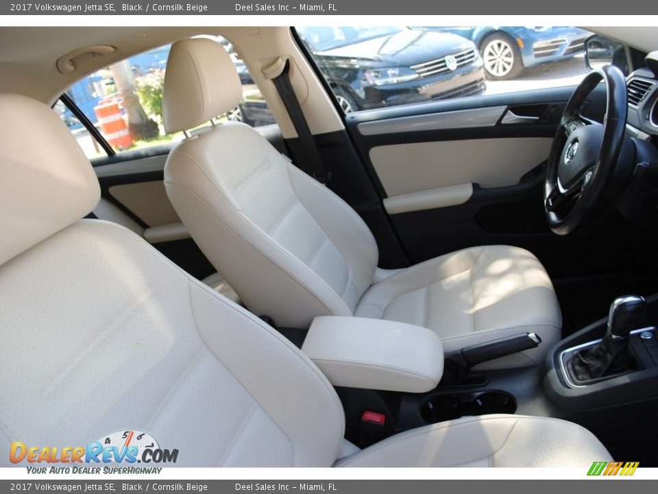 2017 Volkswagen Jetta SE Black / Cornsilk Beige Photo #19
