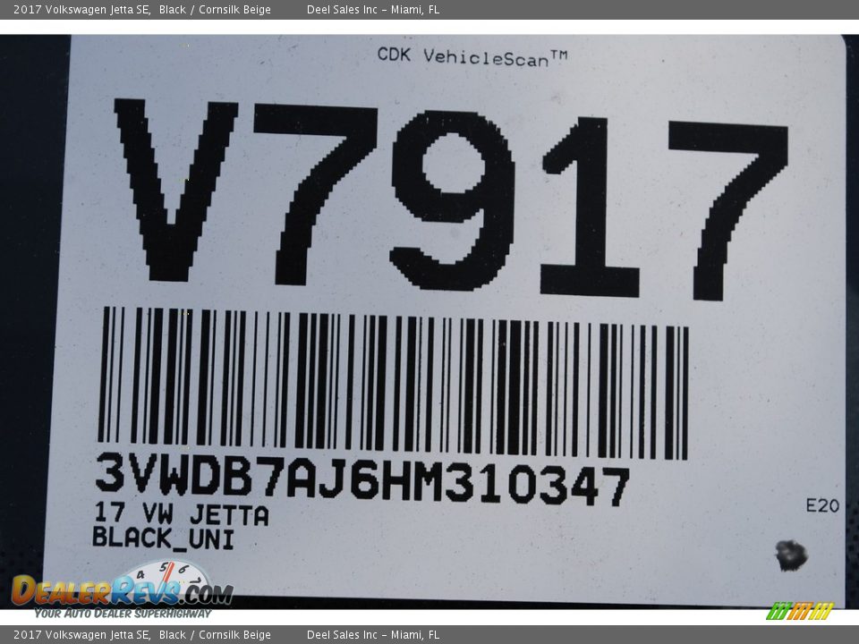 2017 Volkswagen Jetta SE Black / Cornsilk Beige Photo #20