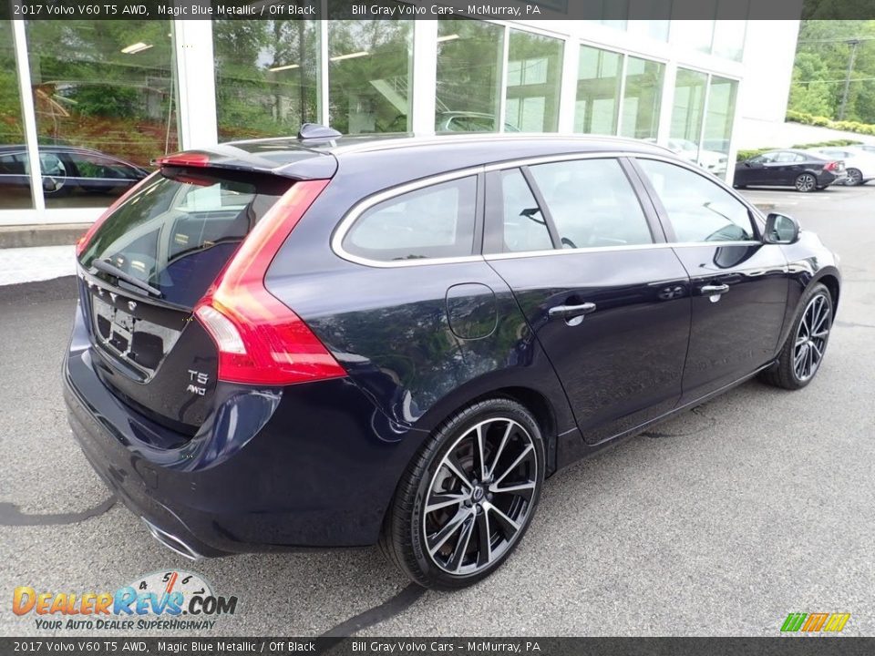 2017 Volvo V60 T5 AWD Magic Blue Metallic / Off Black Photo #3