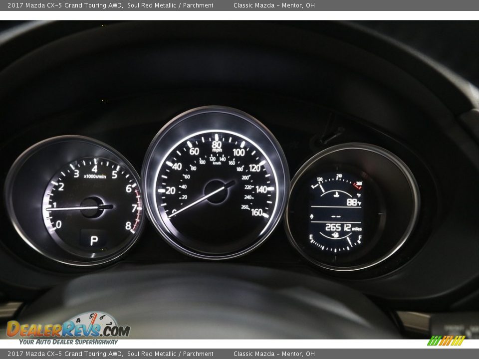 2017 Mazda CX-5 Grand Touring AWD Soul Red Metallic / Parchment Photo #9