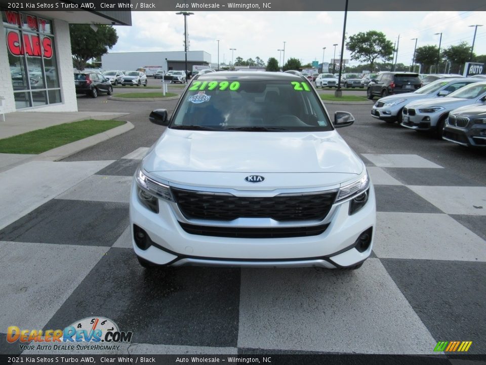 2021 Kia Seltos S Turbo AWD Clear White / Black Photo #2