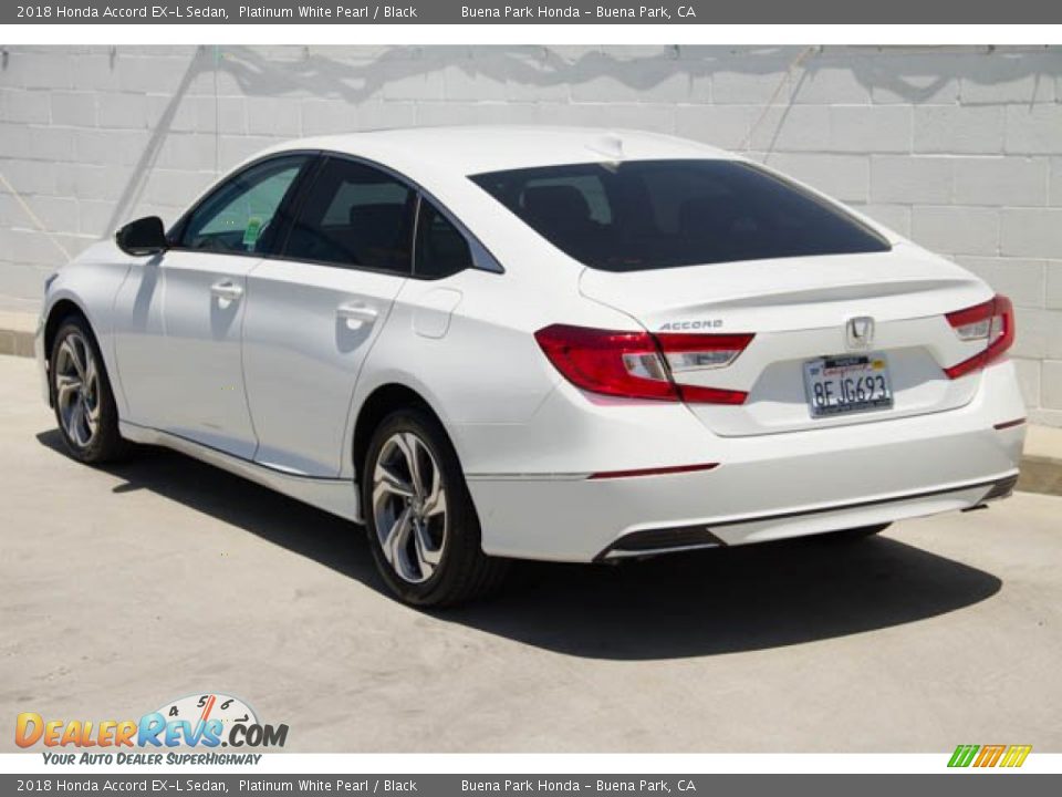 2018 Honda Accord EX-L Sedan Platinum White Pearl / Black Photo #2