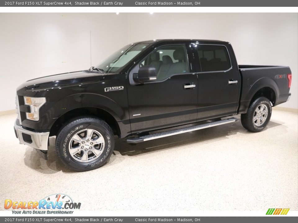 2017 Ford F150 XLT SuperCrew 4x4 Shadow Black / Earth Gray Photo #3